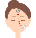 ステップ4/鼻周りは外から中、下から上に